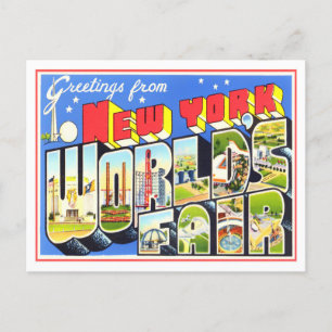 New York World's Fair Große Buchstaben Postkarte