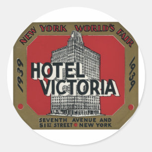 New York World's Fair Vintage Travel Label Runder Aufkleber