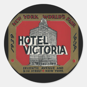 New York World's Fair Vintage Travel Label Runder Aufkleber