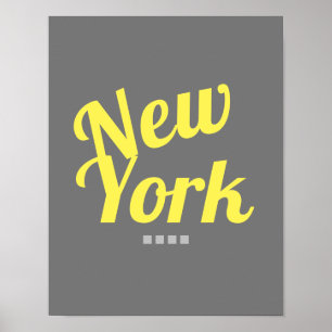 New York Wort Art Typografy Poster Moderne