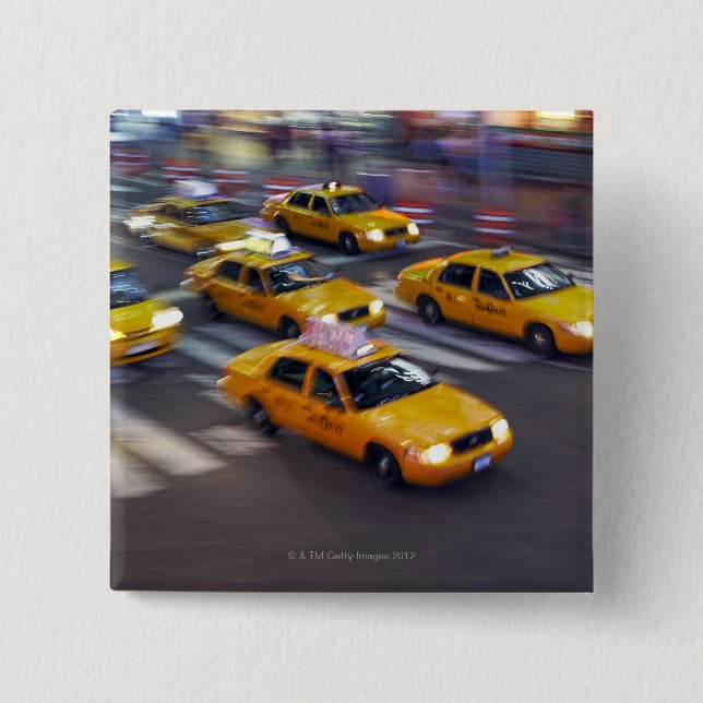 New York Yellow Taxi Button (Vorderseite)