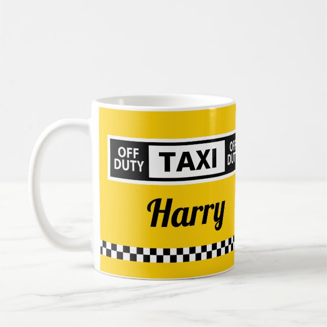 New York Yellow Taxi Cab Fun Retirement Kaffeetasse (Links)