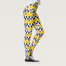 New York Yellow Taxi Cab Muster Leggings