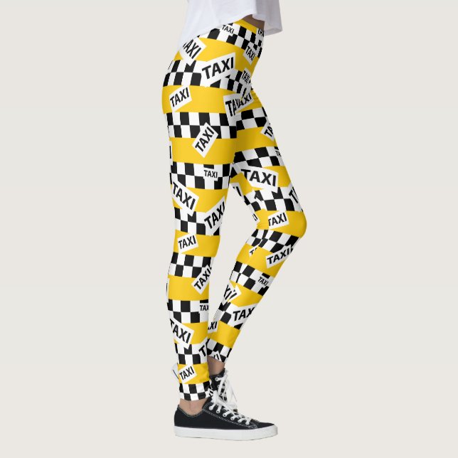 New York Yellow Taxi Cab Muster Leggings (Rechts)