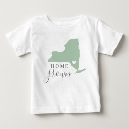 New York Zuhause Grown | Editor Colors Staat Map Baby T-shirt