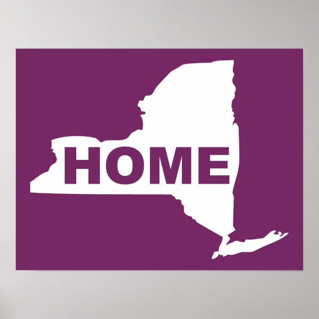 New York Zuhause Poster Sign (Vorne)