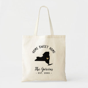 New York Zuhause Sweet Zuhause Family Monogram Tragetasche