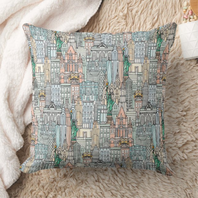 New- YorkAquarell Kissen (Decke)