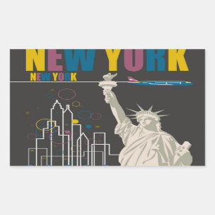 New- Yorkaufkleber Rechteckiger Aufkleber