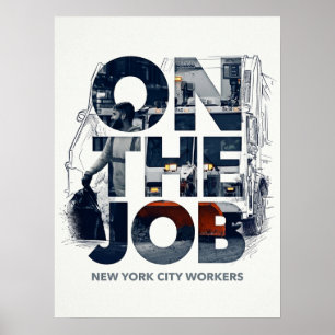 New Yorker Arbeiter bei der Arbeit Poster