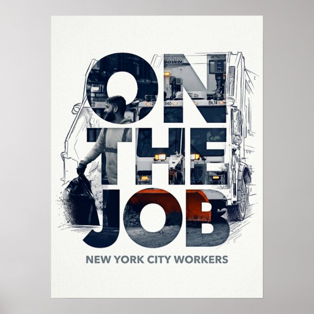 New Yorker Arbeiter bei der Arbeit Poster (Vorne)