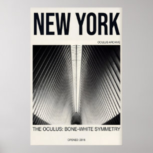New Yorker Architekturdruck Minimalist Symmetry in Poster