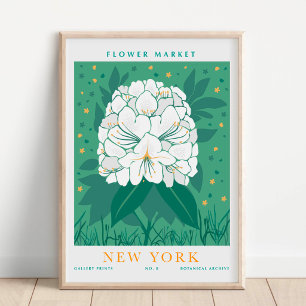 New Yorker Blumenmarkt Botanisch Poster