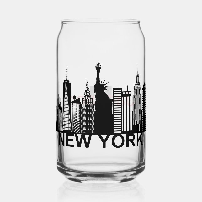 New Yorker City Silhouette Dosenglas (Vorderseite)