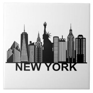 New Yorker City Silhouette Fliese