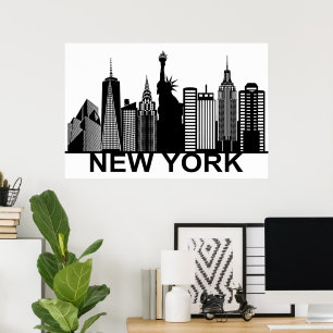 New Yorker City Silhouette Poster