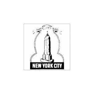 New Yorker City Vintage Retro-Briefmarke Gummistempel
