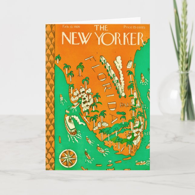 New Yorker Cover Februar 1926 Note Card Dankeskarte (Vorderseite)