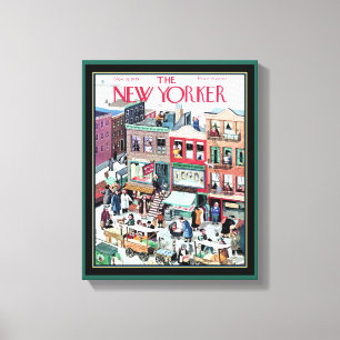 New Yorker Cover of Daily Life in New York Leinwanddruck