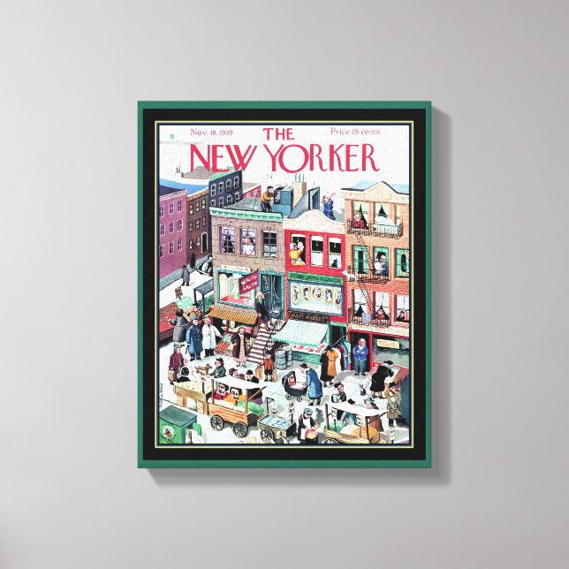 New Yorker Cover of Daily Life in New York Leinwanddruck (Vorderseite)