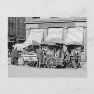 New Yorker Essenskarren, 1906 Postkarte