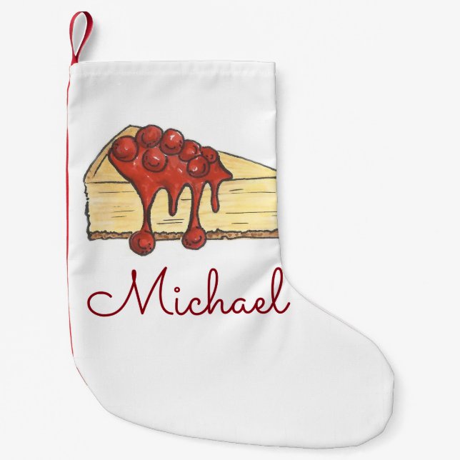 New Yorker Feinschmecker NYC Cherry Cheesecake Sli Kleiner Weihnachtsstrumpf (Vorderseite)