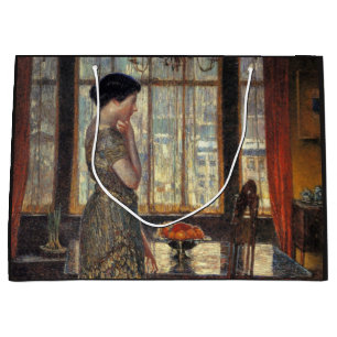 New Yorker Fenster im Winter (von Childe Hassam) Große Geschenktüte