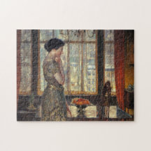 New Yorker Fenster im Winter (von Childe Hassam)