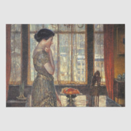 New Yorker Fenster im Winter (von Childe Hassam) Seidenpapier