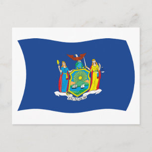 New Yorker Flaggen Postkarte
