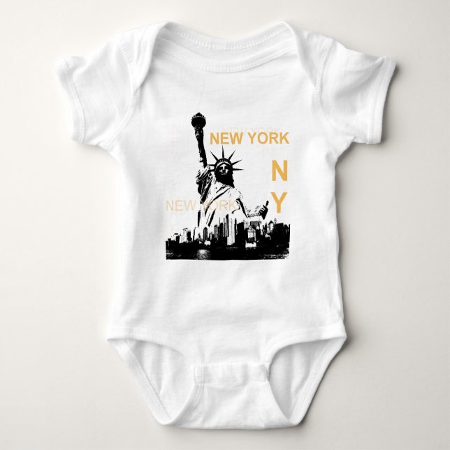 New Yorker Freiheitsstatue Baby Strampler (Vorderseite)