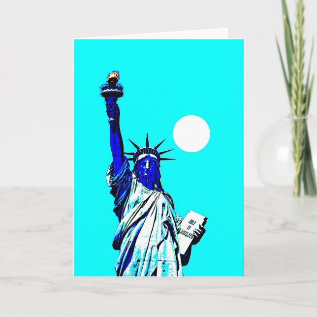 New Yorker Freiheitsstatue Pop Art Karte (Vorderseite)