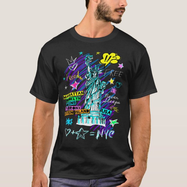 New Yorker Freiheitsstatue T-Shirt (Vorderseite)