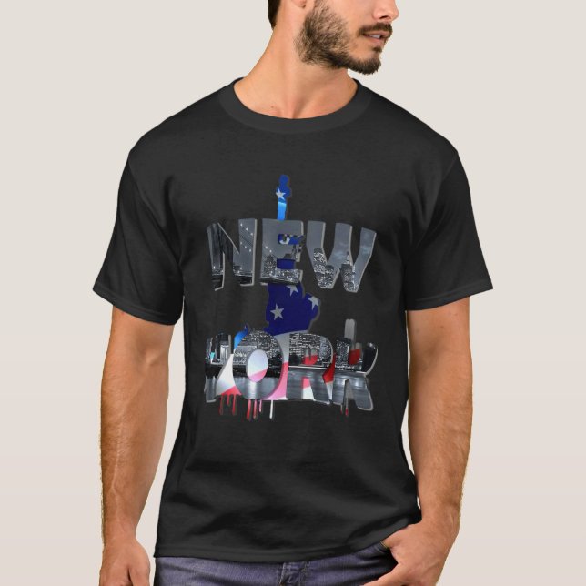 New Yorker Freiheitsstatue USA Männer Frauen Kinde T-Shirt (Vorderseite)