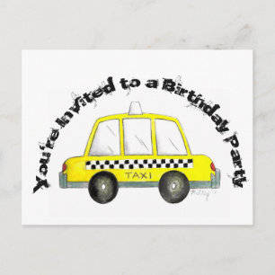 New Yorker Gelb Taxi NYC Party Einladung