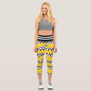 New Yorker Gelbes Taxi Muster Capri Leggings