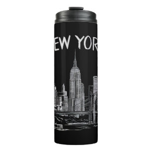 New Yorker Geschenke für Männer Frauen NY Stadt Vi Thermosbecher