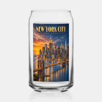 New Yorker Golden-Skyline-Sonnenuntergang-Reisepos