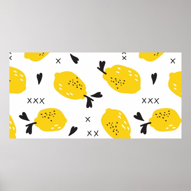 New Yorker Hintergrundmuster mit Farbausschnitt Poster (Vorne)