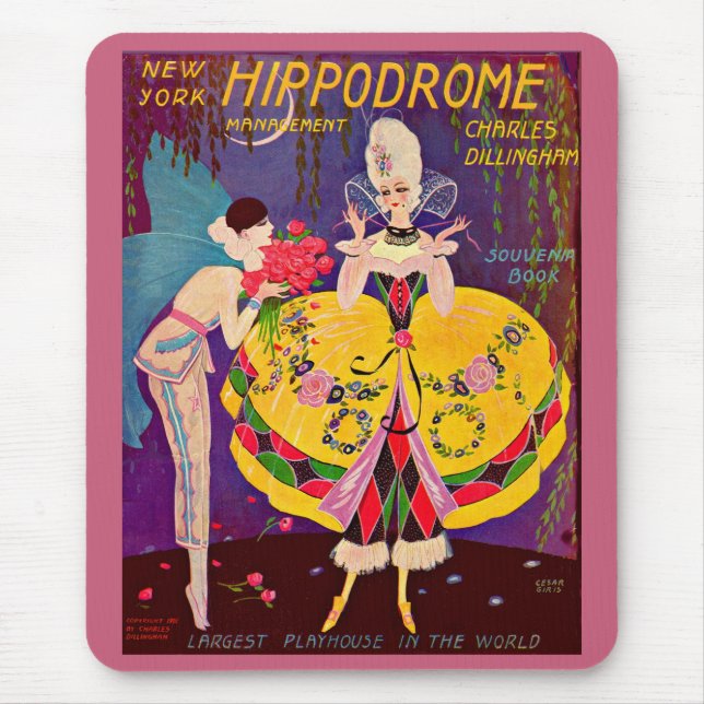 New Yorker Hippodrome-Programm 1920 Mousepad (Vorne)