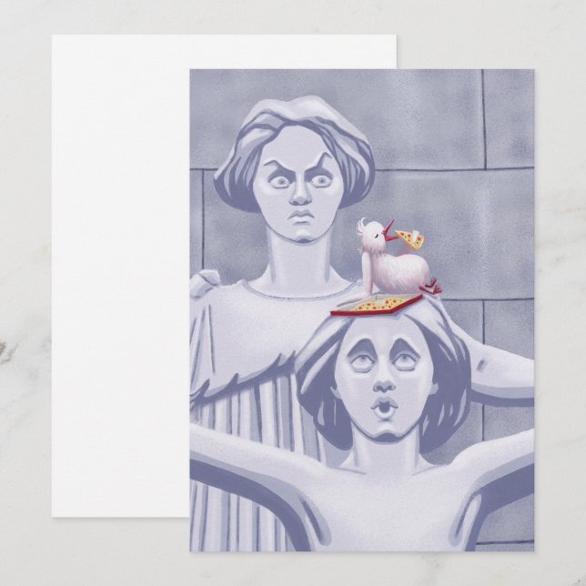 New Yorker Konflikt Feiertagskarte (Vorne/Hinten)