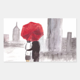 New Yorker Liebe Rechteckiger Aufkleber