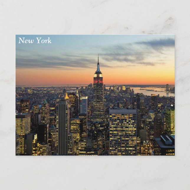 New Yorker Morgendämmerung Postkarte (Vorderseite)