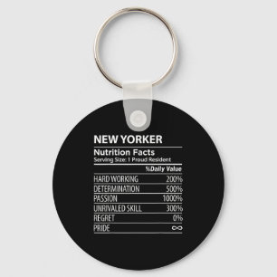New Yorker Nährwertangaben Funny New York Pride Schlüsselanhänger