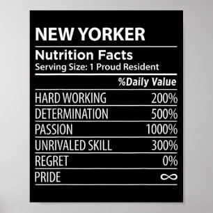 New Yorker Nährwertangaben Lustig New York Pride  Poster