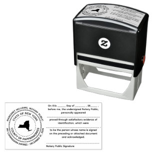 New Yorker Notar - Briefmarke zur öffentlichen Bes Permastempel