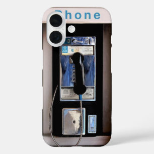 New Yorker öffentlicher Münzfernsprecher, Retro-Te iPhone 16 Hülle