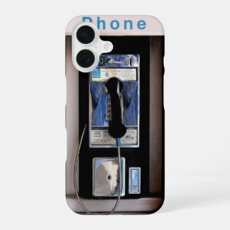 New Yorker öffentlicher Münzfernsprecher, Retro-Te iPhone 16 Hülle