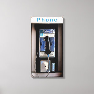 New Yorker öffentliches Zahltelefon, Retro-Telefon Leinwanddruck
