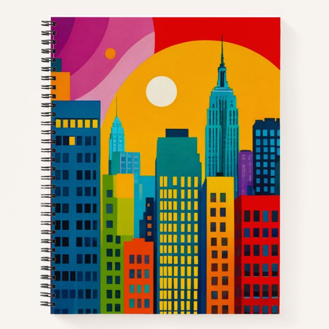 New Yorker Pop Art Notizbuch (Vorderseite)